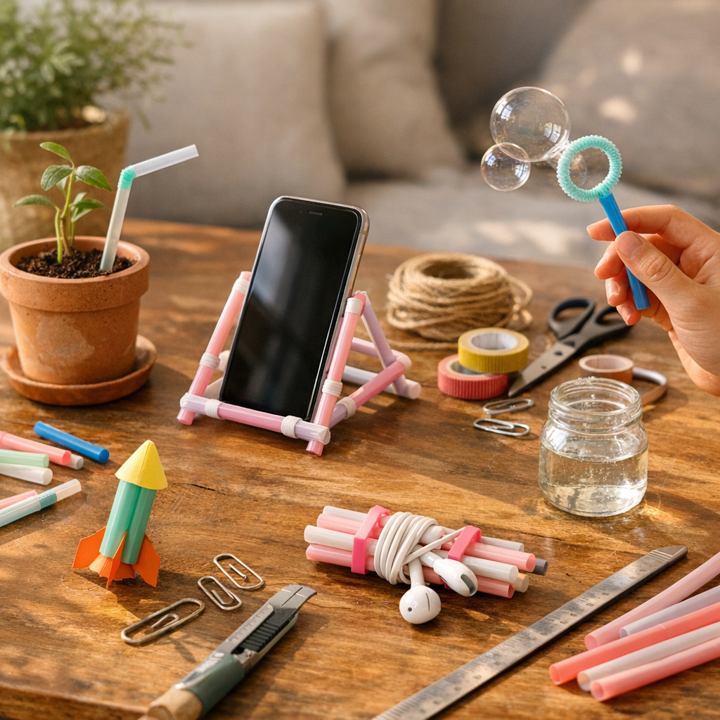 Qu’est-ce qu’on peut faire avec une paille ? Des mini bricolages rapides qui ont un usage