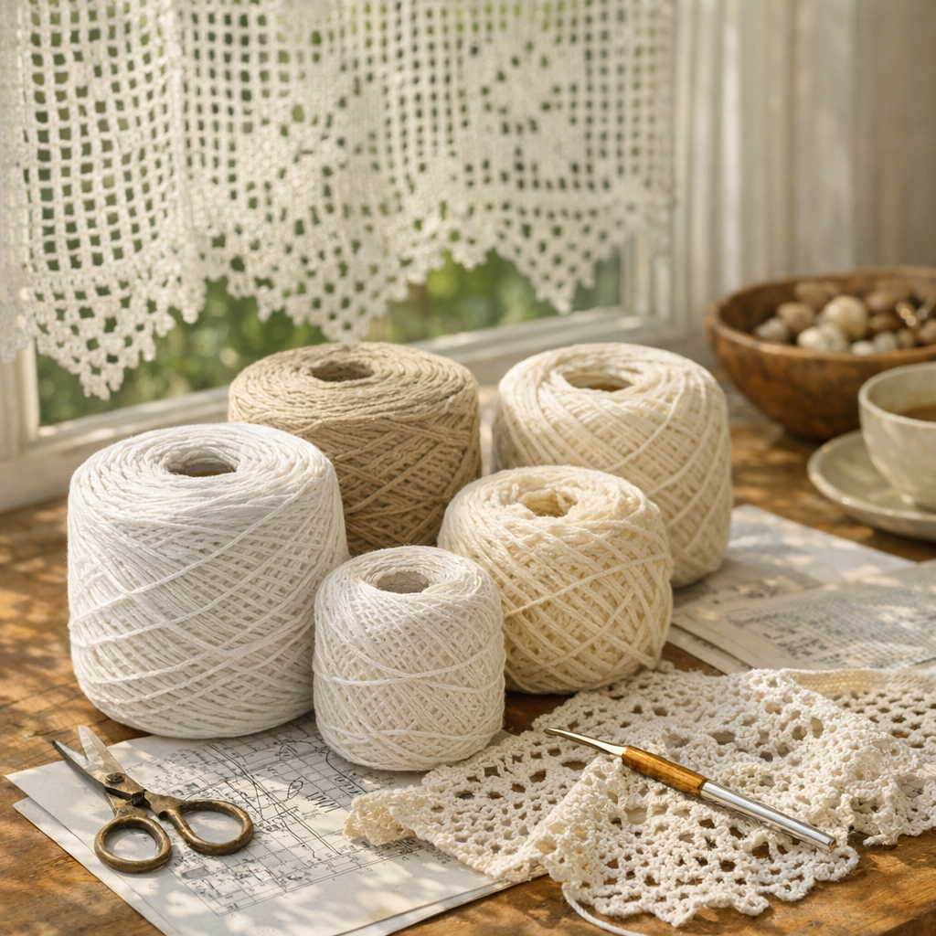 Quel fil pour crocheter des rideaux ?