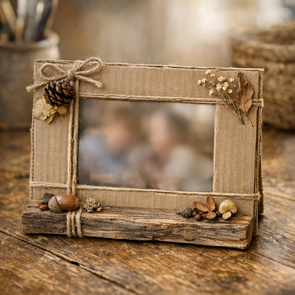 Créer un cadre photo DIY récup en matière naturelle