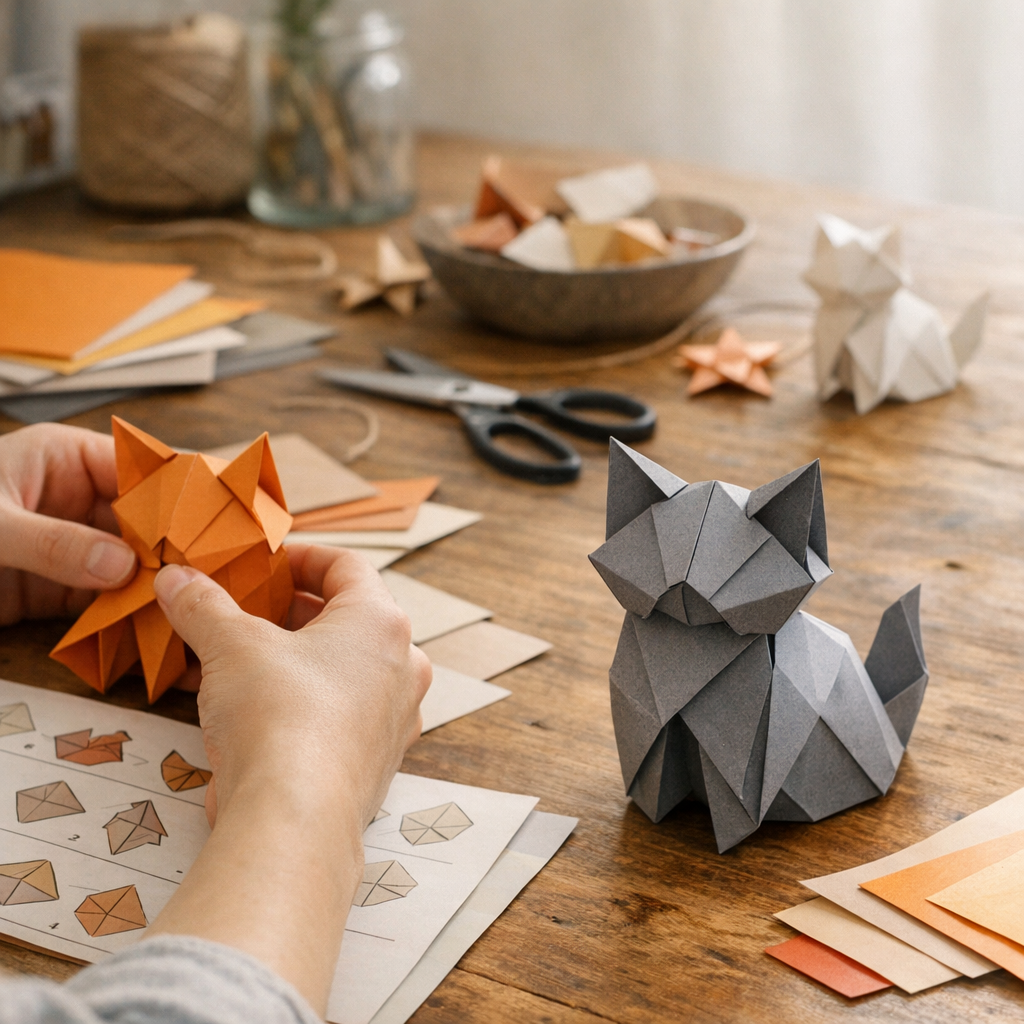 Comment faire un chat en origami 3d sans se décourager