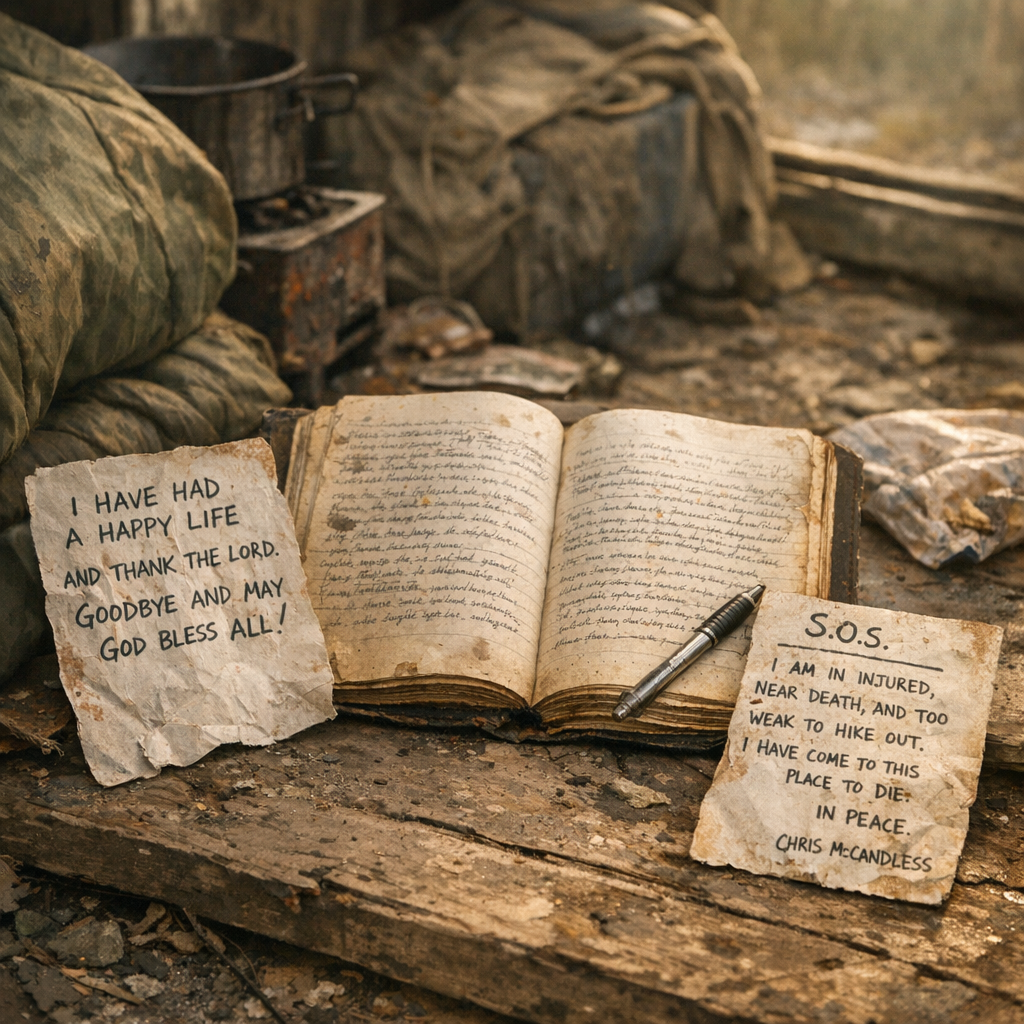 Journal, note d’adieu et « last words » : ce que l’on sait des écrits de Chris McCandless