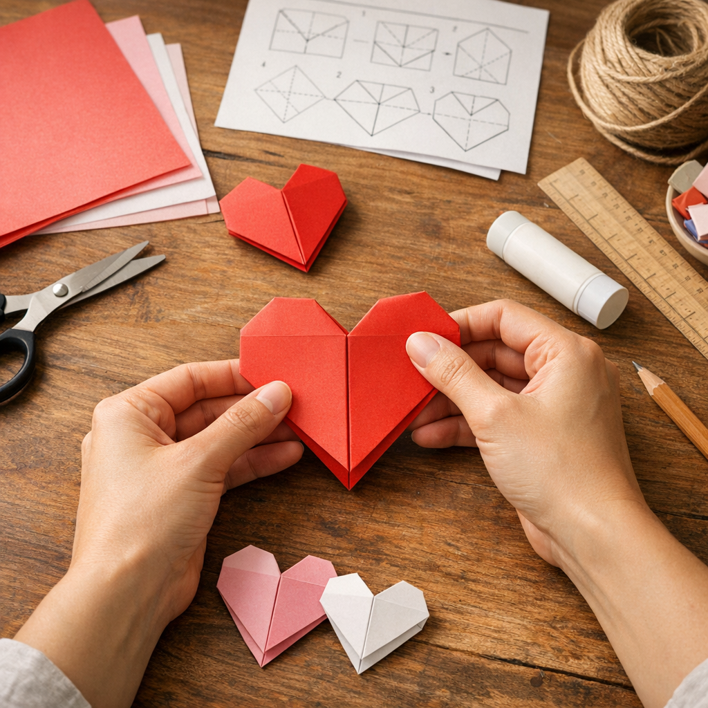 Comment faire un cœur en origami facile, avec un rendu propre
