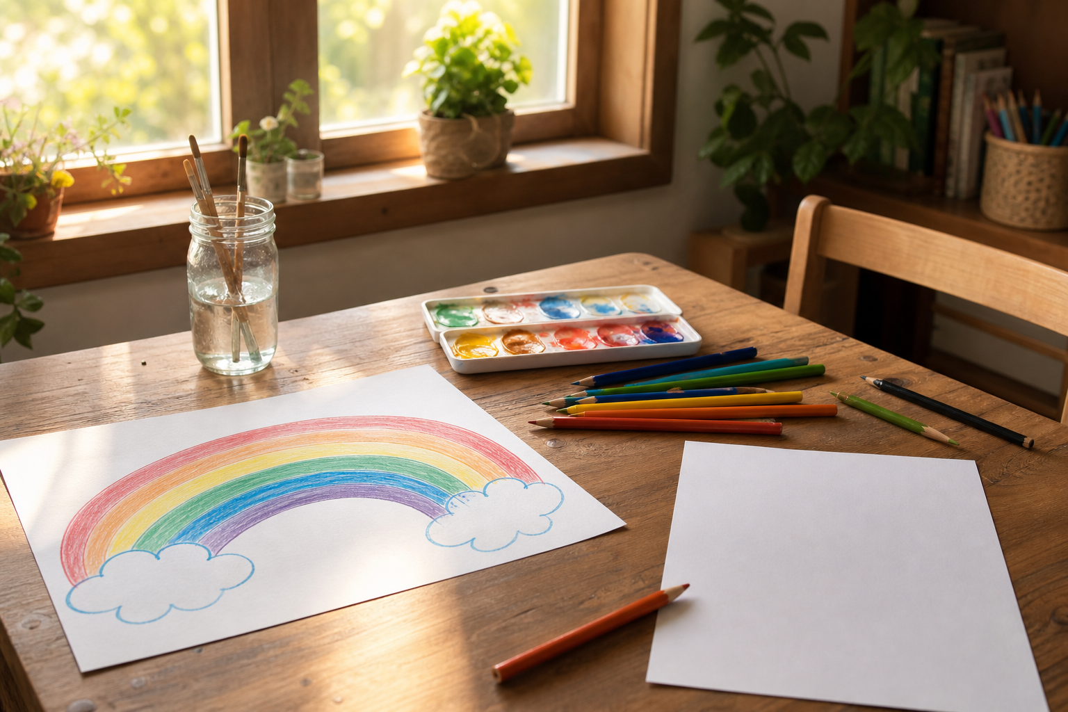 Le coloriage Arc-en-Ciel se crée, se colorie et s’invente