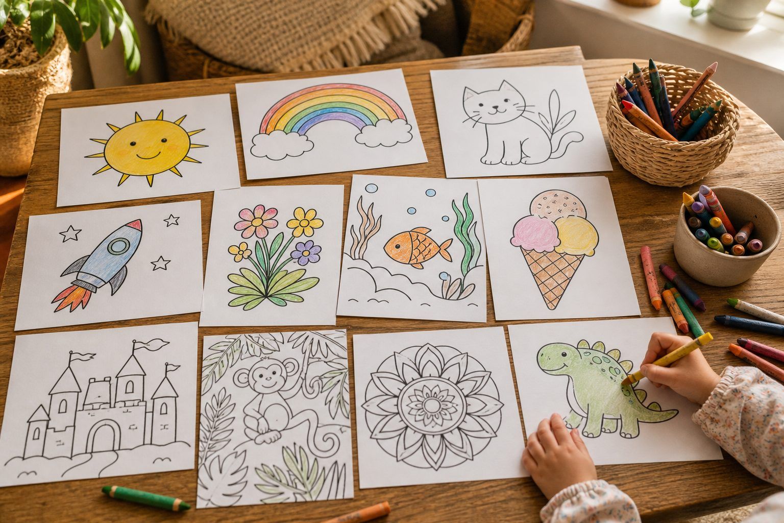 10 idées de coloriage facile à sortir selon l’humeur des enfants
