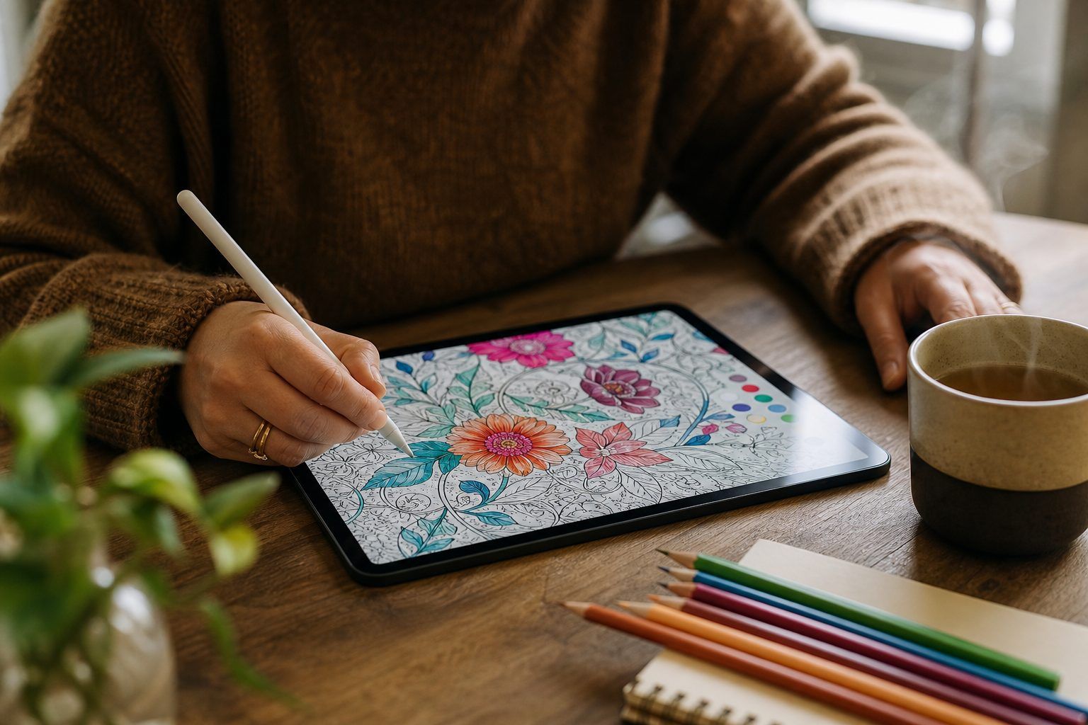 Coloriages pour adultes : une pause créative sans objectif parfait