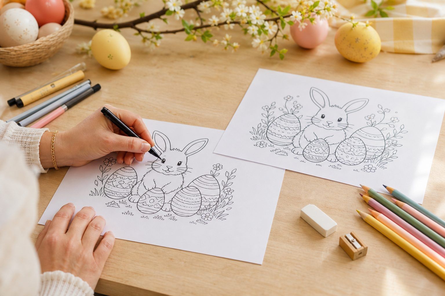 Comment créer son propre coloriage de Pâques à partir d’un dessin personnel&nbsp;?