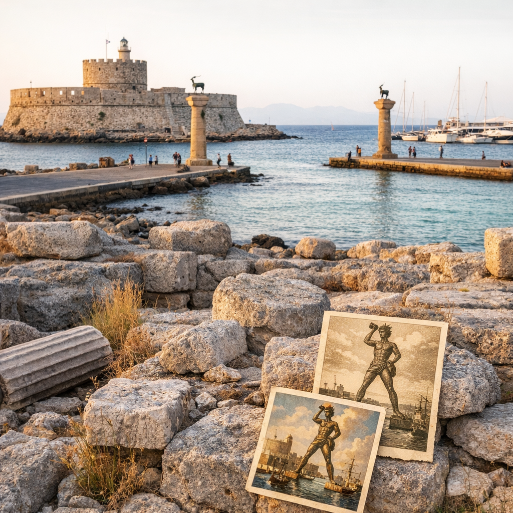 Emplacement, vestiges et images de Rhodes aujourd’hui