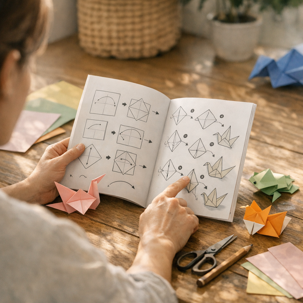 Lire un tuto ou un diagramme d’origami sans se perdre