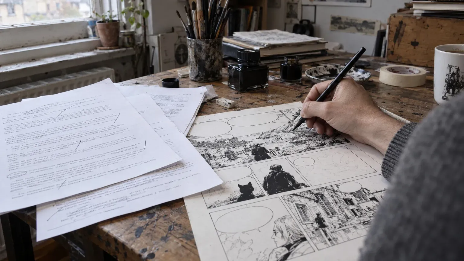 David Prudhomme, l'auteur de Rébétiko : pourquoi il garde chaque mot de Laurent Gaudé, et comment le dessin les fait résonner