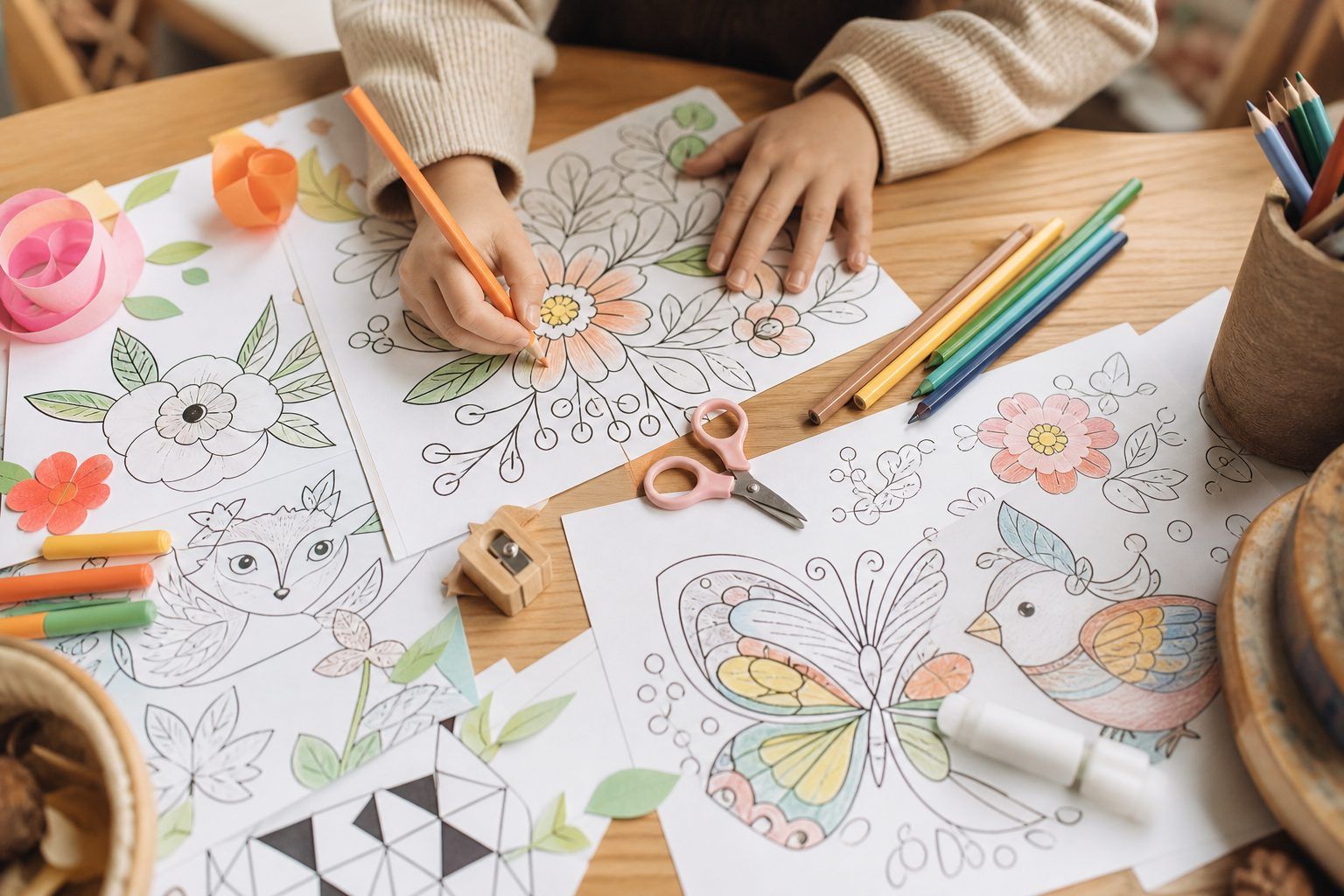 Coloriages à imprimer&nbsp;: les transformer en vraie activité créative