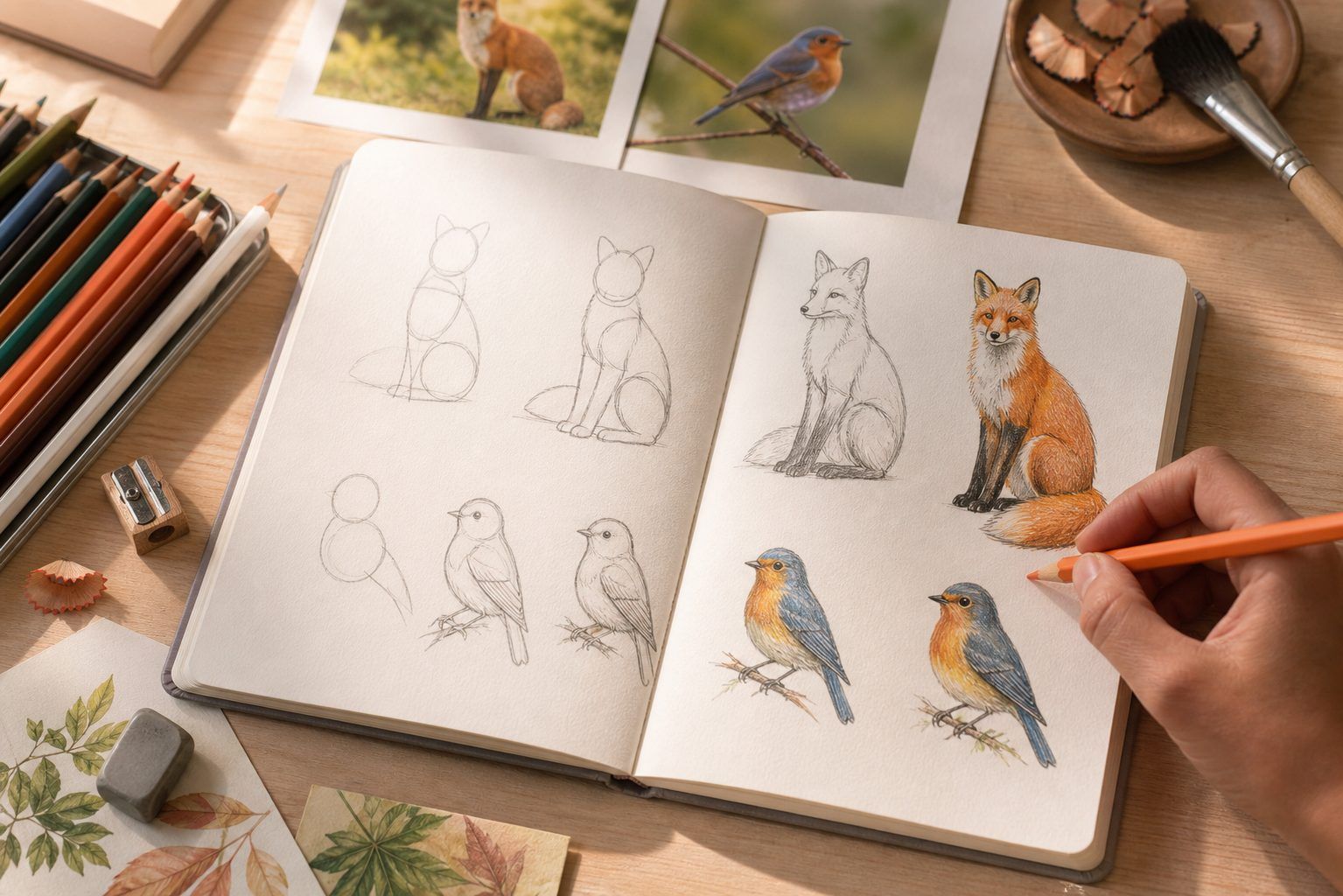 Comment dessiner et colorer des animaux étape par étape