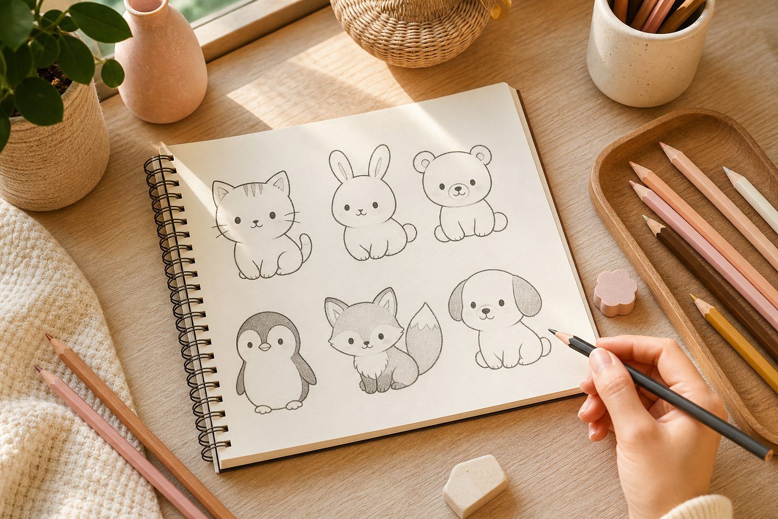 Plus d’idées d’animaux kawaii à dessiner en quelques traits