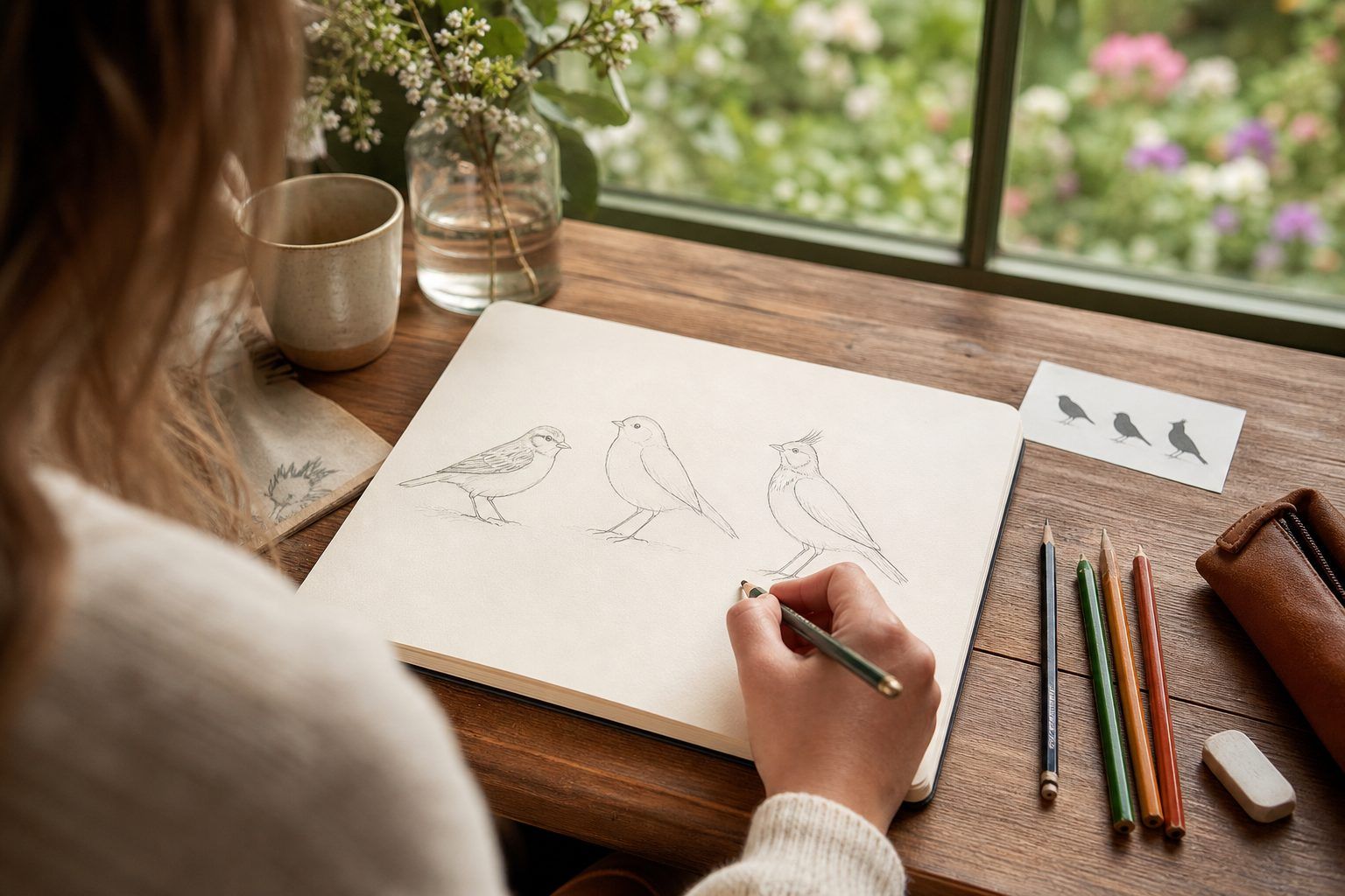 Dessiner un moineau, un rouge-gorge ou une alouette sans se perdre dans les plumes
