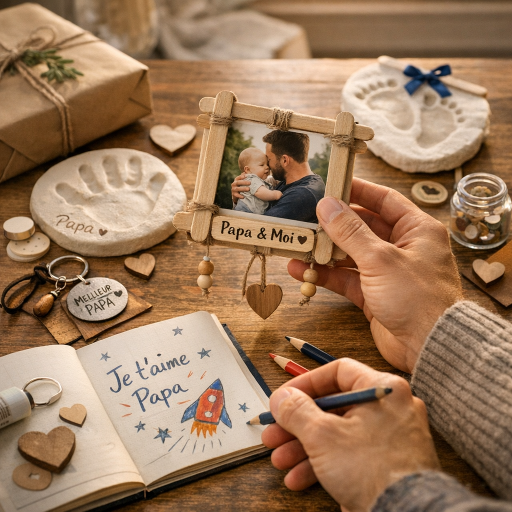 Comment personnaliser un DIY pour une première Fête des pères sans retomber dans une carte générique ou un cadeau gadget