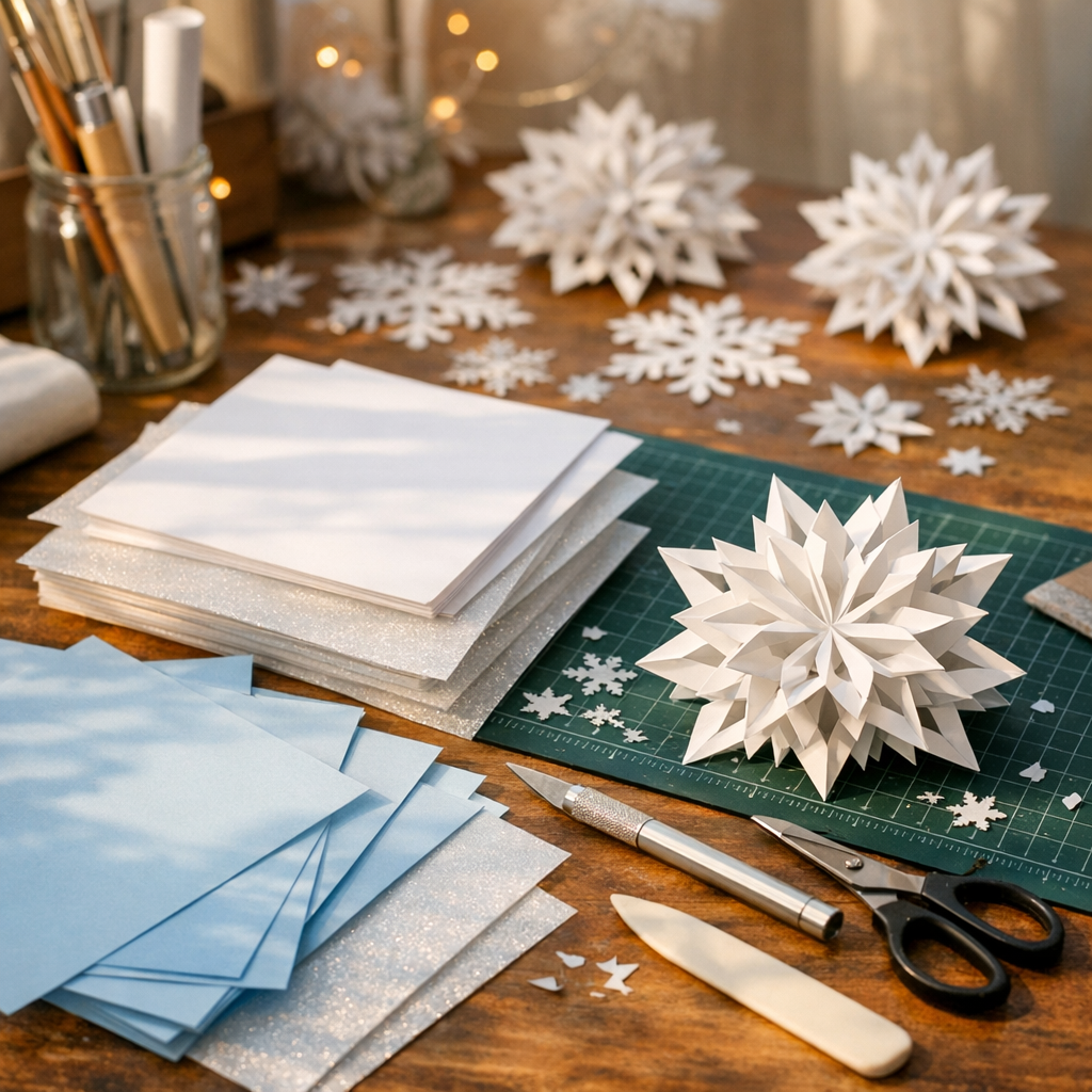 Quel papier et quel outil choisir pour des flocons nets et lumineux ?