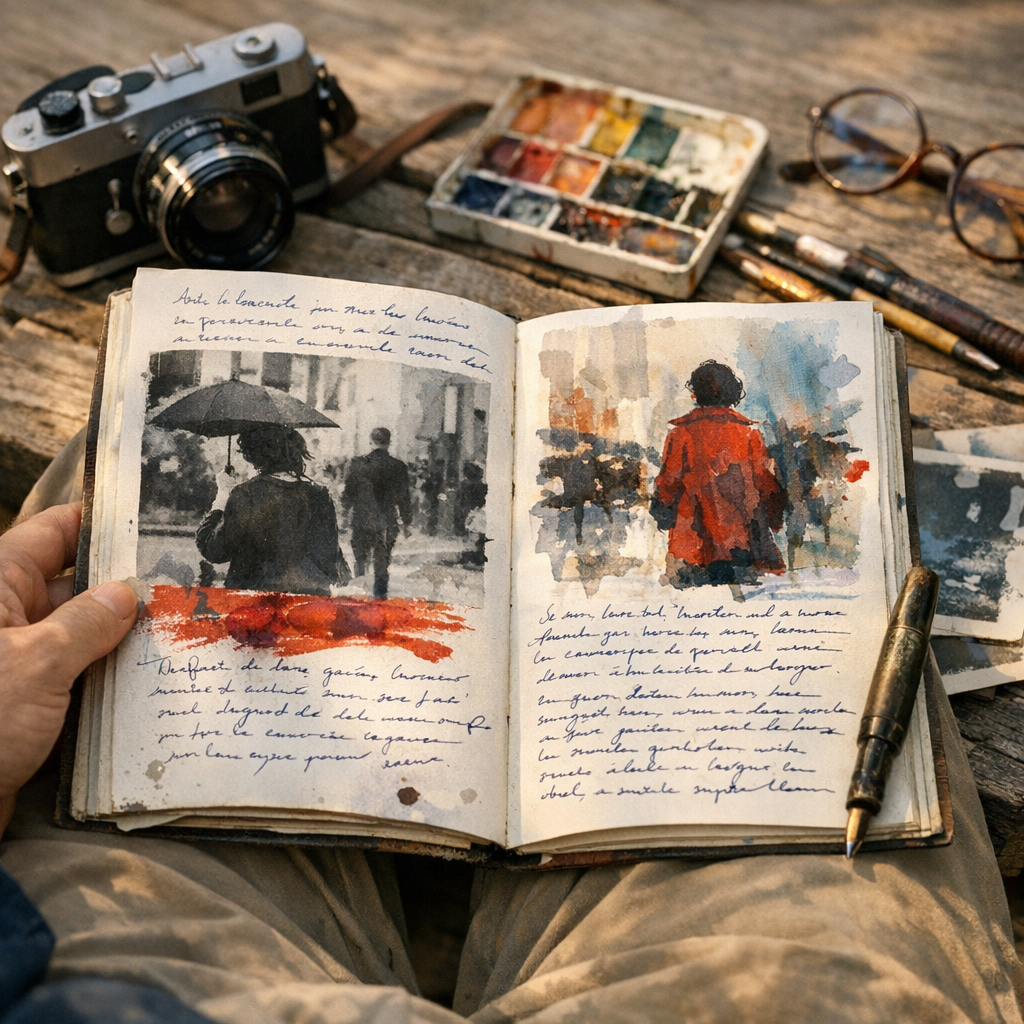 Photos écrites et peintes : une piste créative à hauteur de carnet