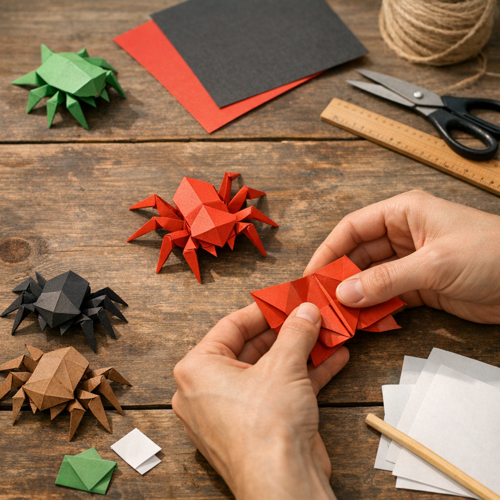 Comment faire un origami araignée facile qui saute ou rebondit