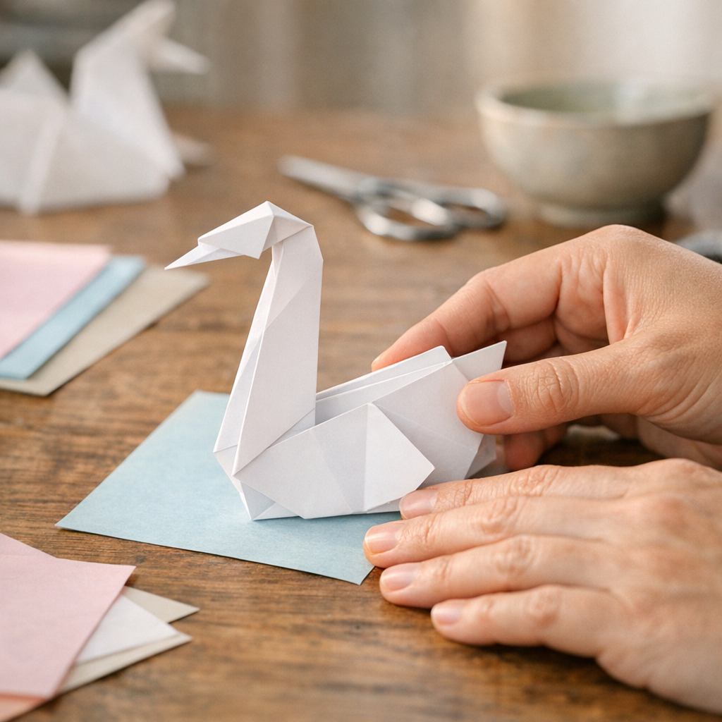Tuto cygne en origami : les gestes qui le font tenir debout