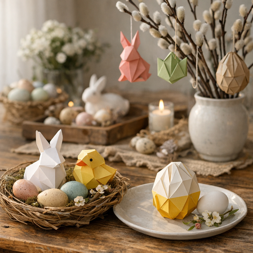 Intégrer vos origamis dans votre décoration de Pâques sans choisir le mauvais papier