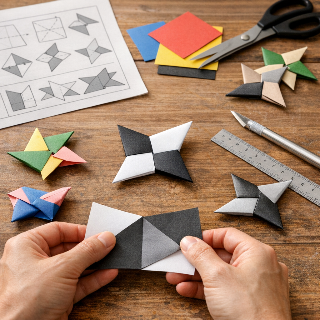 Comment faire un shuriken en papier sans se tromper de modèle