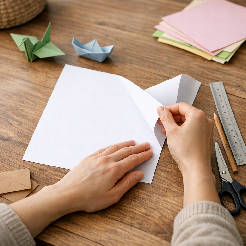 Comment transformer une feuille A4 en carré propre pour l’origami