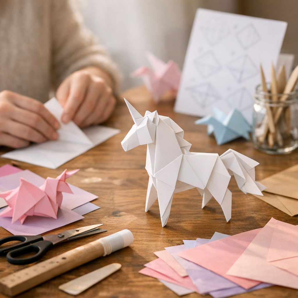 Fabriquer une licorne en origami facile : le meilleur point d’entrée pour débuter