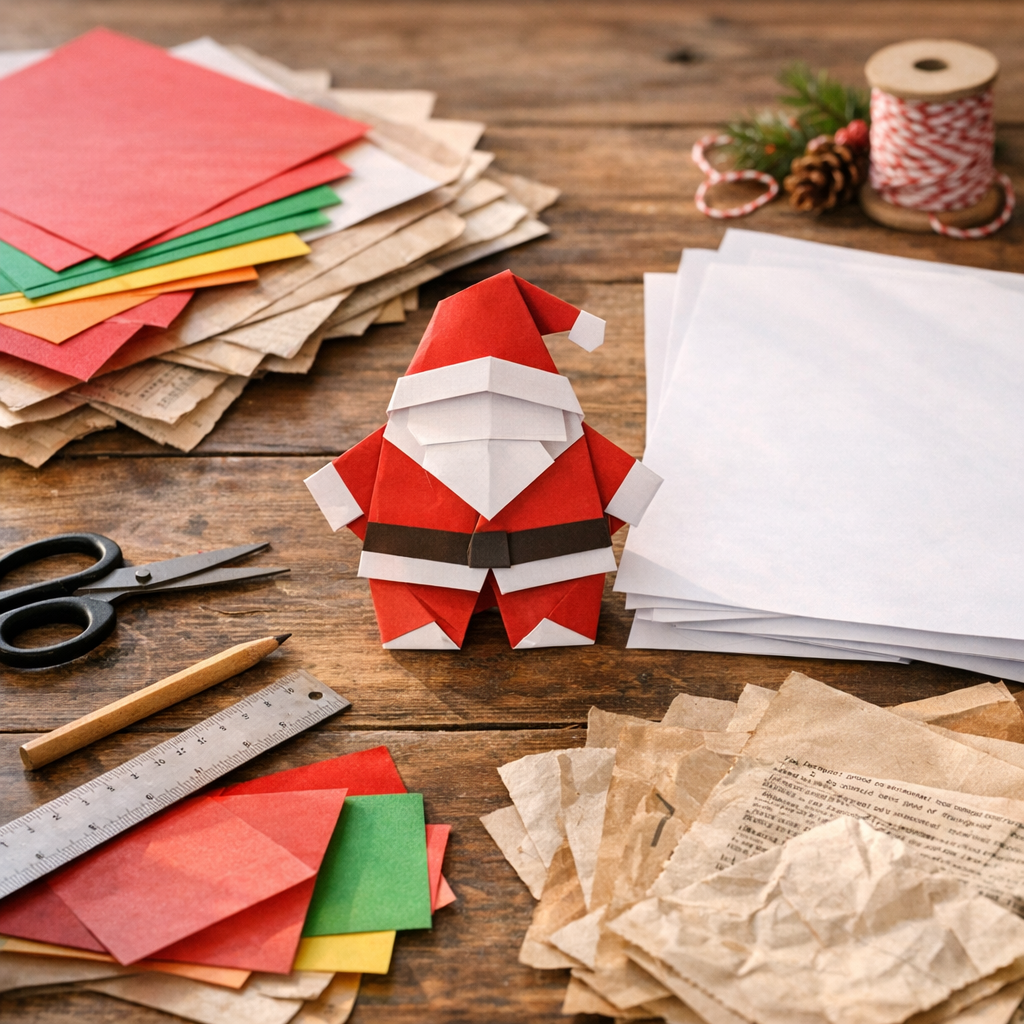 Le matériel vraiment utile : papier origami, feuille d’imprimante ou papier récupéré ?