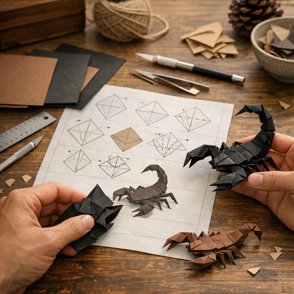 Comment faire un scorpion en origami sans se tromper de méthode