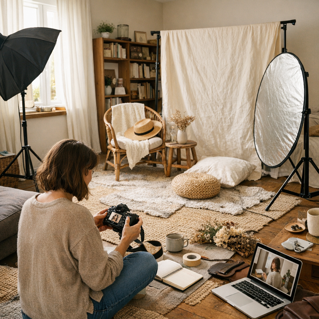 Comment préparer un shooting photo sans transformer la maison en studio parfait
