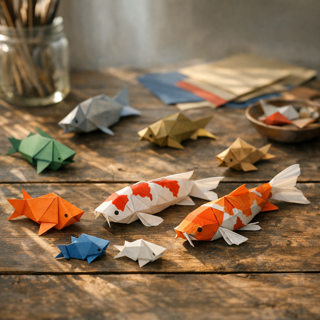 Du poisson simple à la carpe koï : ce que cache vraiment le mot “poissons origami”