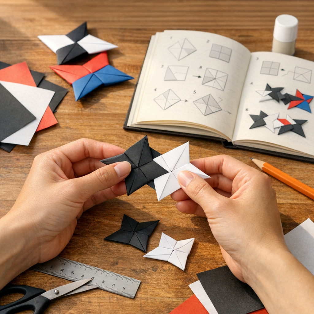 Comment faire un double shuriken en papier