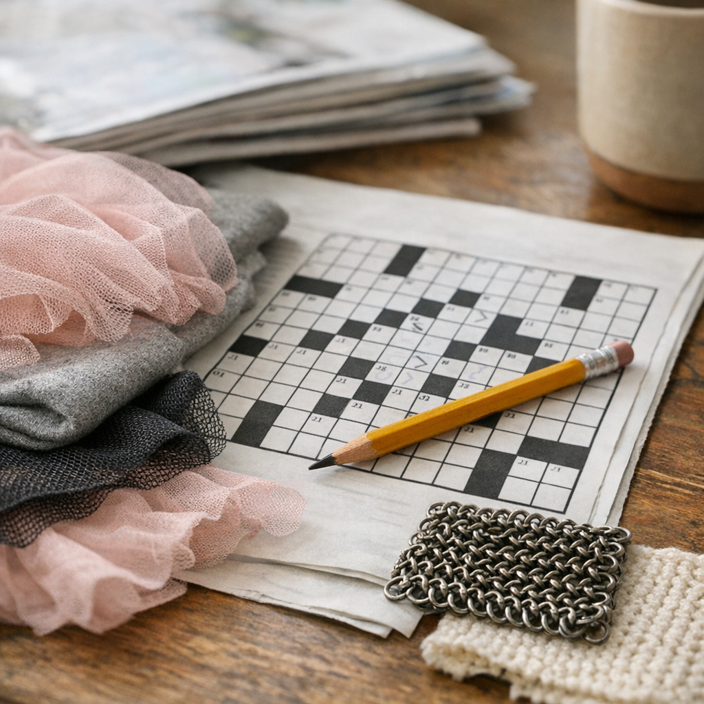 Quelle réponse donner à « Tissu à mailles » en Mots fléchés ?