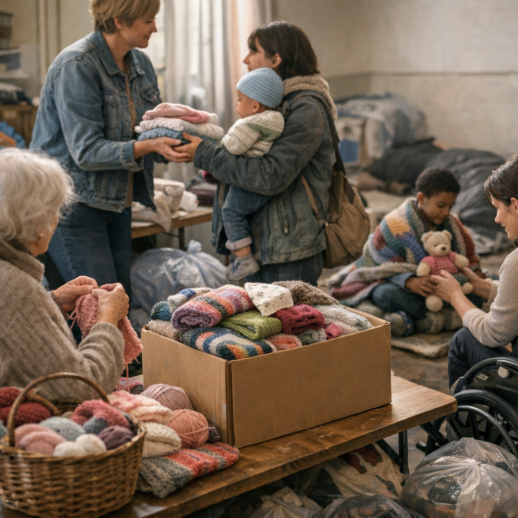 À qui sont destinés les tricots de Tricotez Cœur, et comment la chaîne de don s’organise localement ?