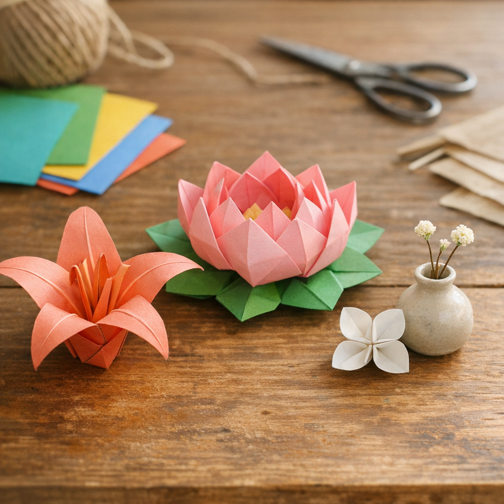 Comment réussir un tuto Fleur Origami selon le modèle choisi