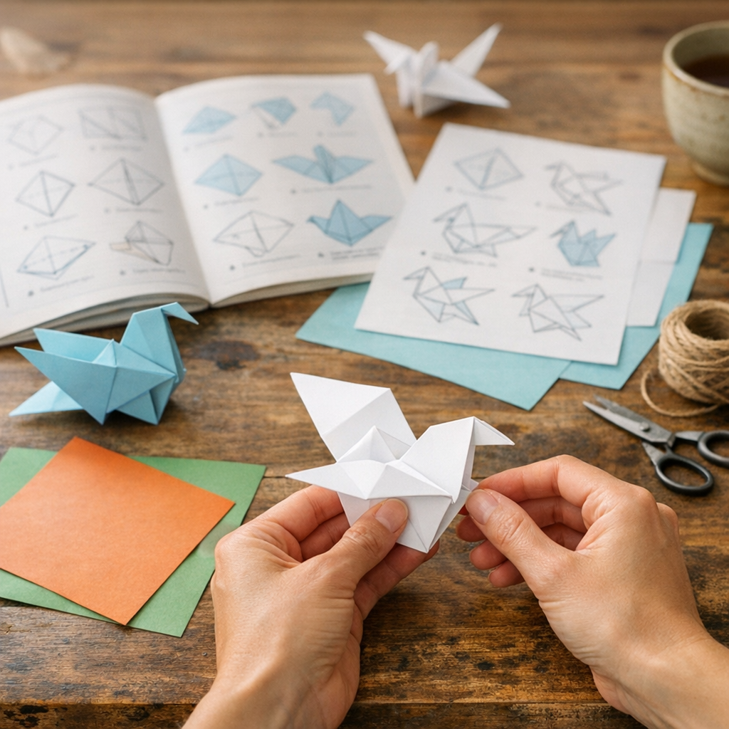 Comment faire un origami oiseau qui bat des ailes ?